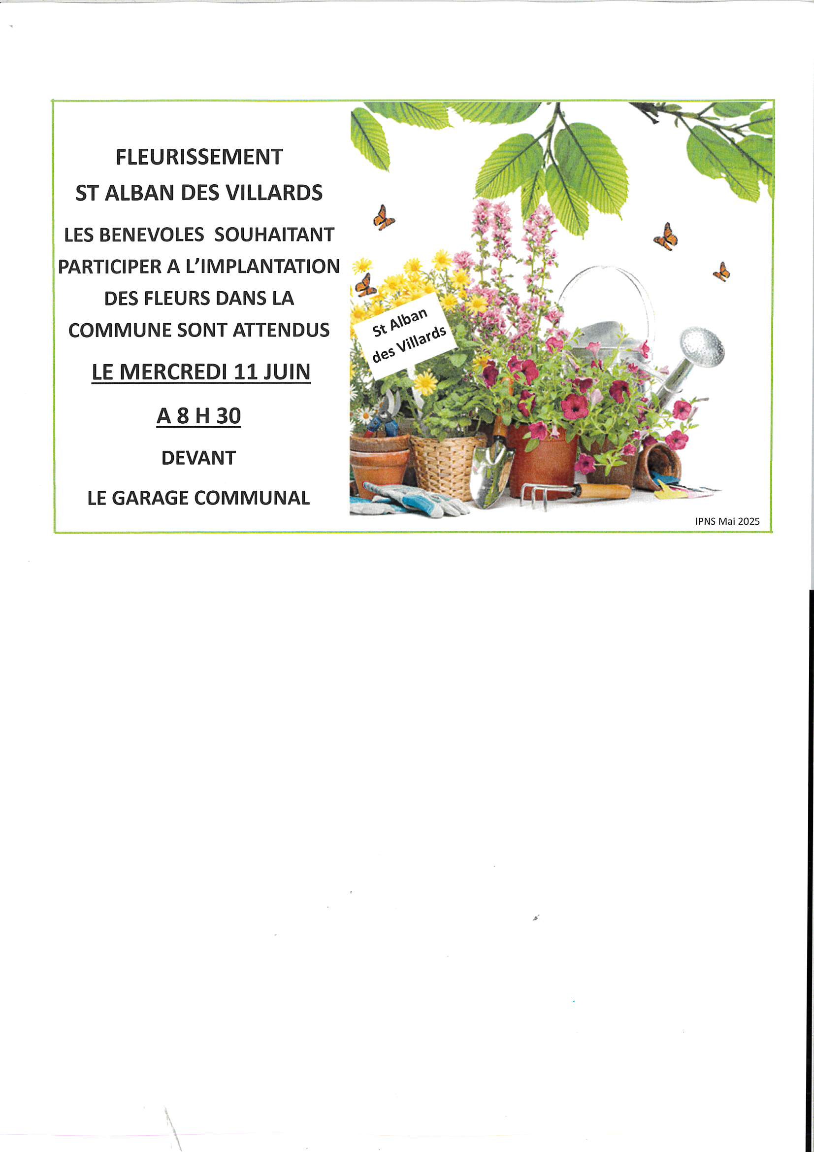 AFFICHE FLEURISSEMENT 2025